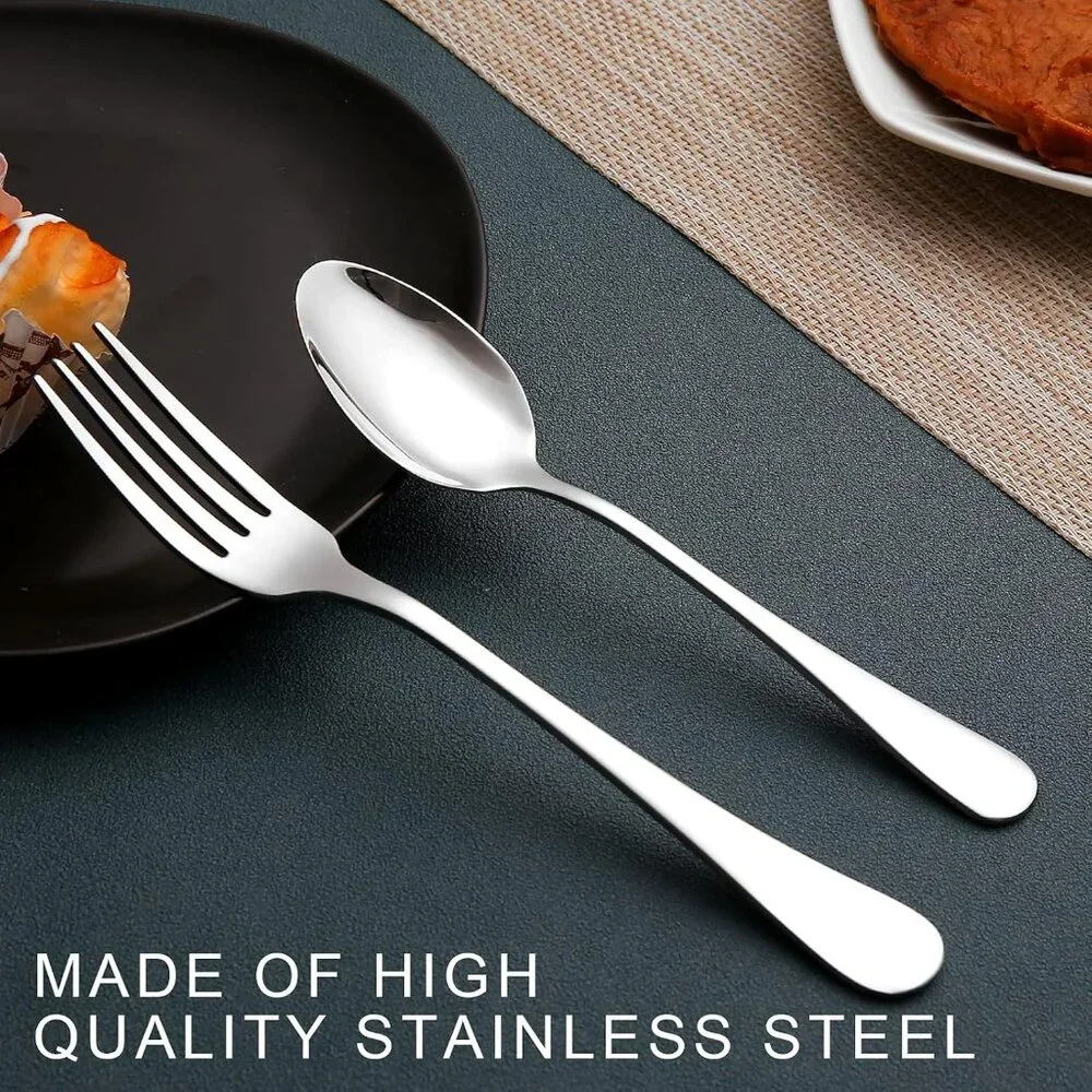 Stainless Steel Silverware Set Silver Set of 8